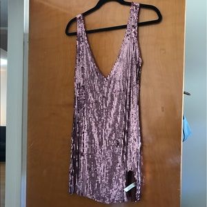 Free people pink sequin bodycon dress